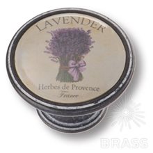 550NF48 Ручка кнопка - LAVENDER, лаванда, старое серебро